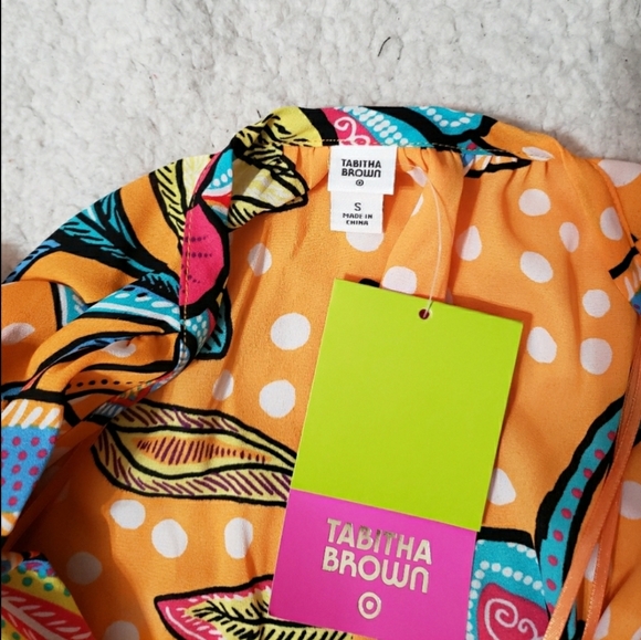 Tabitha Brown x Target Women's Floral/Polka Dot Print Cover Up - Picture 7 of 9